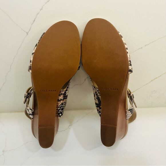 Cole Haan Wedge Sandals with Crossover Straps - Picture 8 of 8